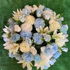 Silk Blue and White Wreath