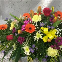 Small Mixed Coloured Funeral Spray