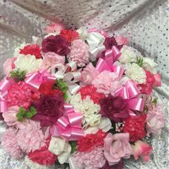 Pink And White Silk Wreath