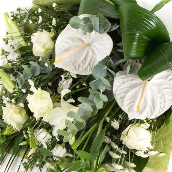 Contemporary White Sheaf - Funeral Flowers Belfast